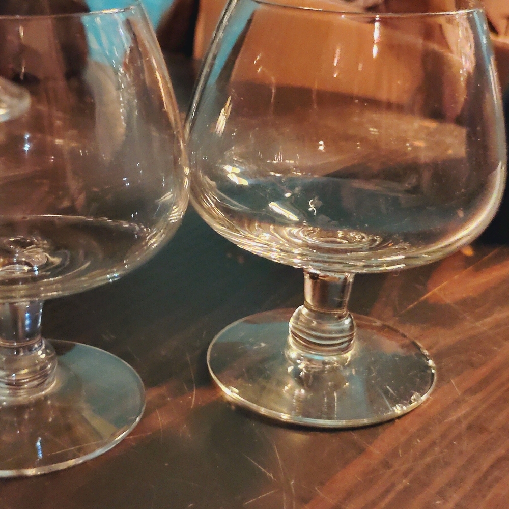 Elegant Clear Glass Snifter Set